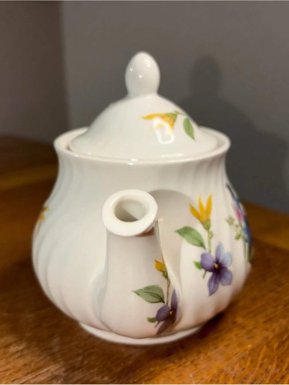Arthur Wood & Son Staffordshire English Teapot with  flowers